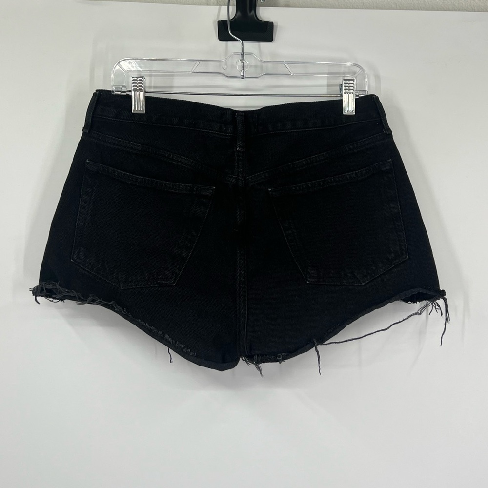 AGOLDE Parker Vintage Cut-Off Denim Shorts in Tidal Button Fly - Picture 6 of 7
